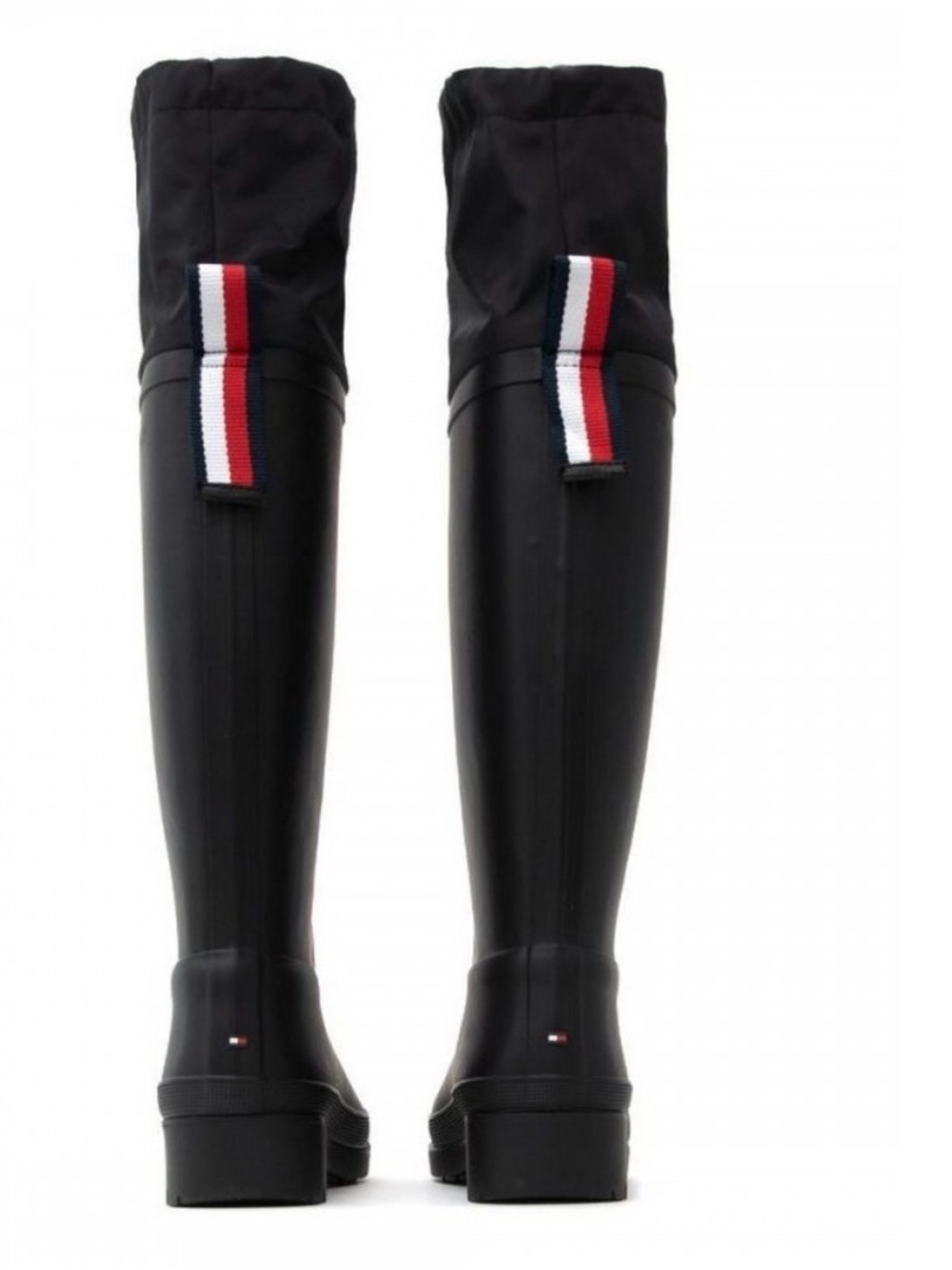TOMMY HILFIGER NWOB Black Knee-High Rain Boots SIZE 8 1/2